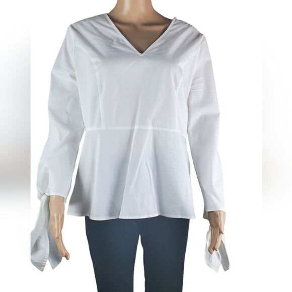 Universal Standard J. Crew White Crisp Popover Blouse - Picture 1 of 6